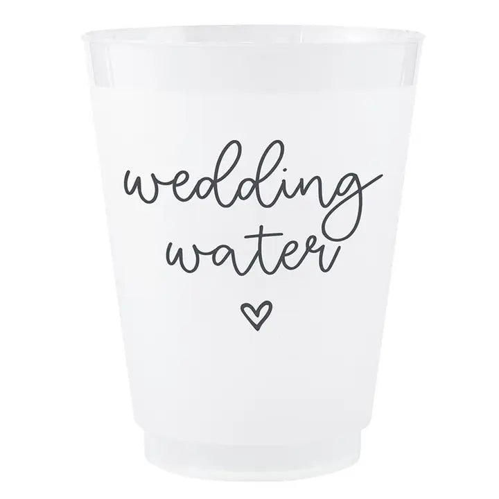 SBD "WEDDING WATER" 16 OZ FROST CUP SET OF 8