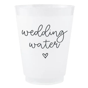 SBD "WEDDING WATER" 16 OZ FROST CUP SET OF 8