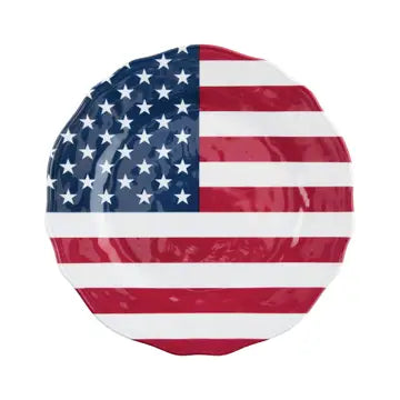 SH AMERICAN FLAG MELAMINE PLATE