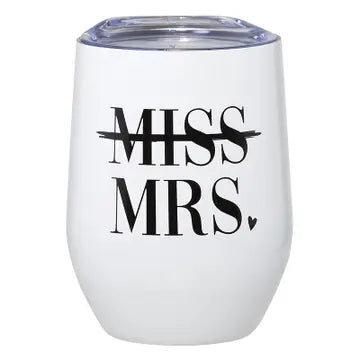 SBD WINE TUMBLER MISS MRS. 12oz
