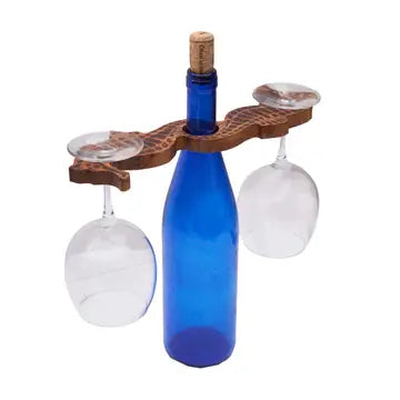 BCL SEAHORSE WINE BOTTLE GLASS HOLDER